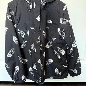 The North Face Black and White Logo Jacket